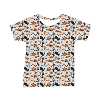 Halloween Pattern Toddler Performance Short Sleeve Tee