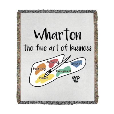 Wharton Fine Art of Business  Woven Throw Blanket (60 x 50")