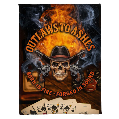 Outlaws to Ashes Fleece Blanket - Coral - Large (60" x 80")