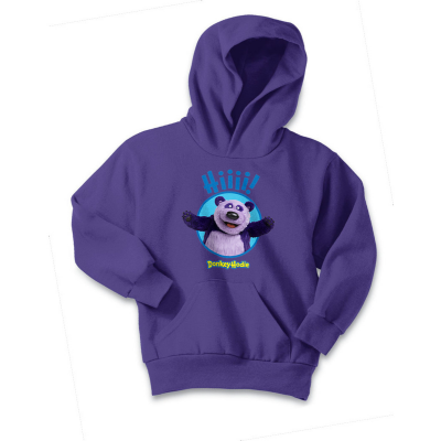 Donkey Hodie Hiiii! Purple Panda Youth Hoodie