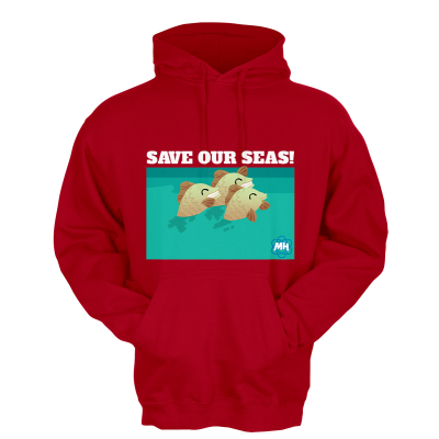 METEOHEROES "Save Our Seas" ADULT UNISEX Fleece Hoodie 