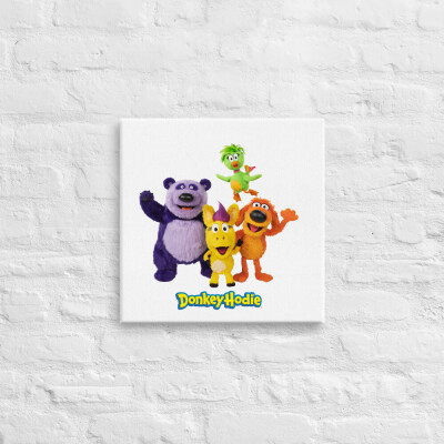 Donkey Hodie Square Gallery Wrapped Canvas