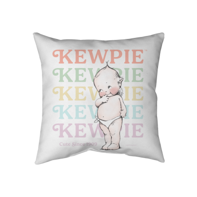 Kewpie® Repeat / Throw Pillow - Two-Sided Spun Polyester (Insert included) - Assorted Sizes (14x14, 16x16, 18x18, 20x20, 26x26)