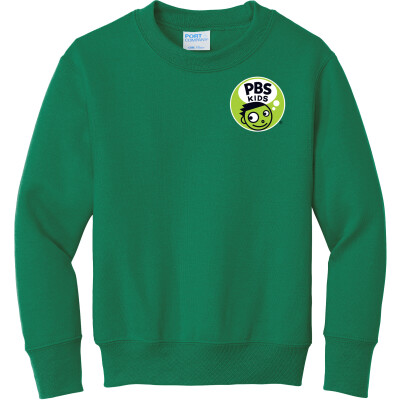PBS KIDS Dash Logo Youth Core Fleece Crewneck Sweatshirt