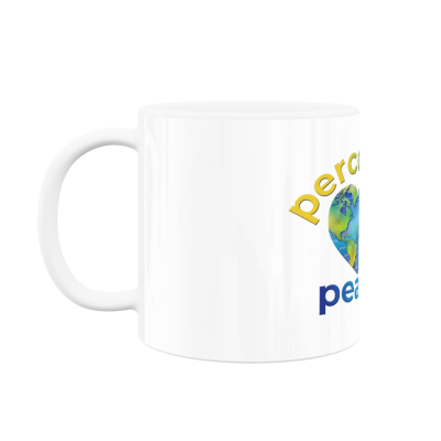 Bestseller! Percolate Peace White Jumbo Mug -  20oz