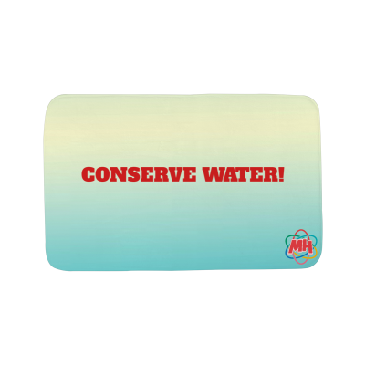 METEOHEROES "Conserve Water" Bath Mat