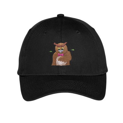Lawrence the Owl Adult Embroidered Twill Cap