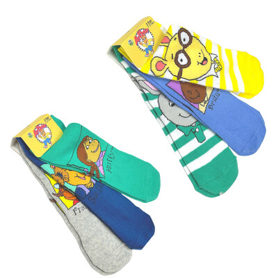 Arthur & School Friends Crew Socks - 6 Pairs (Kids)