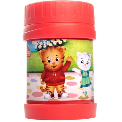 Daniel Tiger Red Food Jar with Red Lid - Scenic Background
