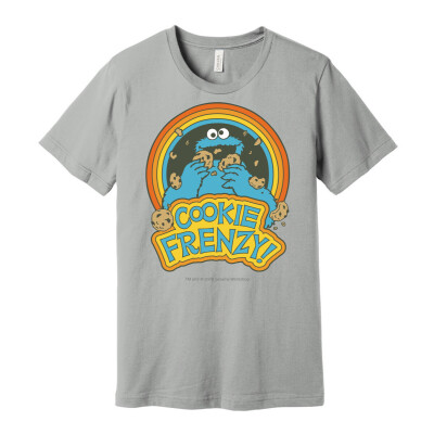 Cookie Monster Cookie Frenzy Adult T-Shirt