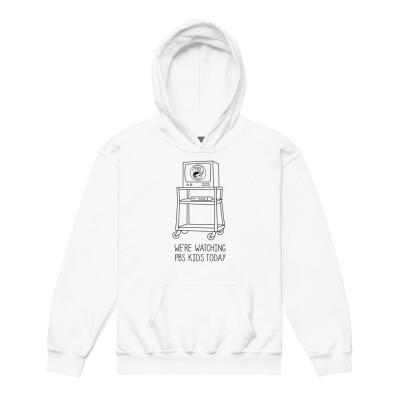 "Watching PBS KIDS" Youth Heavy Blend Hoodie | Gildan 18500B