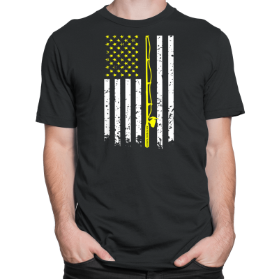 Fine Jersey Unisex T-Shirt **with "DISTRESSED FISHING FLAG"