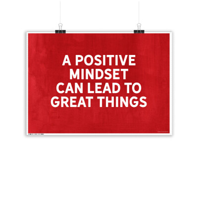 Positive Mindset Poster (23.4" x 33.1")