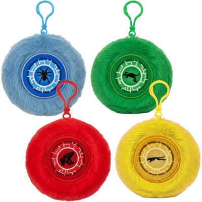 Wild Kratts Power Disc Plush Keychain Rings – 4-Pack