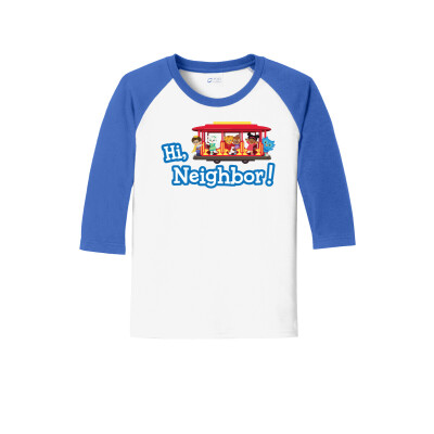Hi, Neighbor! Trolley Youth 3/4 Sleeve Raglan Tee