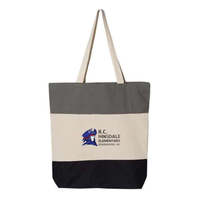 Embroidered Q-Tees - 11L Tri-Color Tote Embroidered