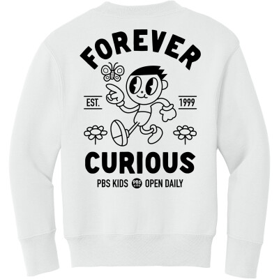 PBS KIDS Forever Curious Youth Core Fleece Crewneck Sweatshirt