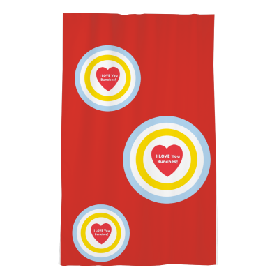 I LOVE YOU BUNCHES! "Bullsye - Left" Window Curtain - 50" x 84"