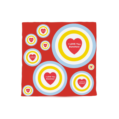 I LOVE YOU BUNCHES! "Bullseye" Comforter  88" x 88"