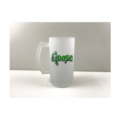 Goose-Bumps Frosted Glass Beer Stein