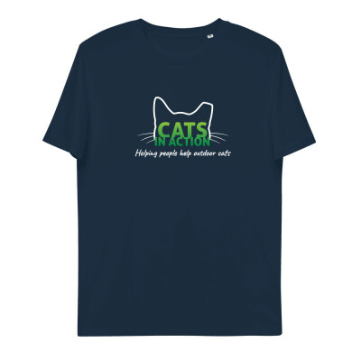 Cats in Action Logo T-Shirt (various darker colors)