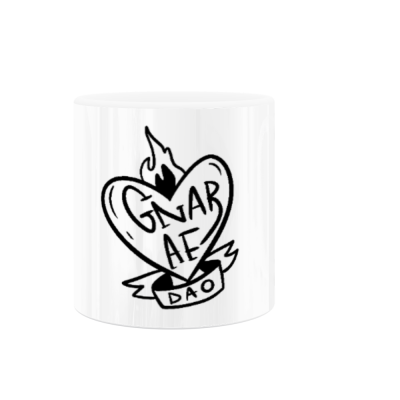 Gnar AF B&W Logo 11oz White Ceramic Mug GnarFather