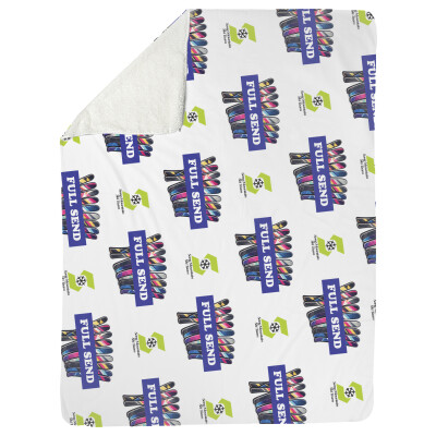Song Ski Team- Full Send Sherpa Blanket - 60" x 80"