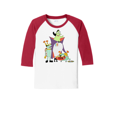 Hacker and his Dasterdly Pals Kids Unisex 3/4 Sleeve Raglan Tee 