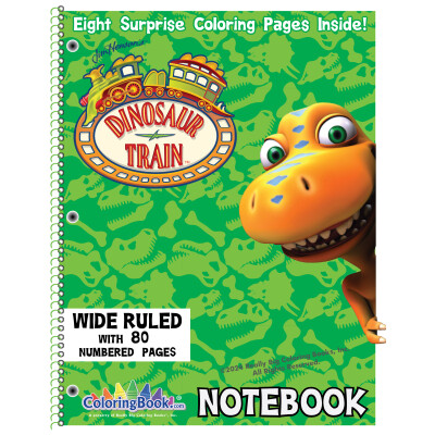 Dinosaur Train Notebook - 80 Pages plus 8 Coloring Pages