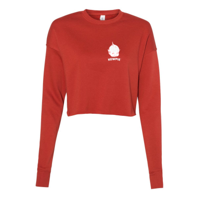 Kewpie® Cropped Embroidered Women's Crewneck Fleece 