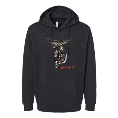 BLACKJACK "On Motorcycle" ADULT  Unisex Hoodie