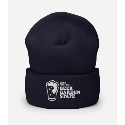 Beer Garden State Embroidered Cuffed Beanie