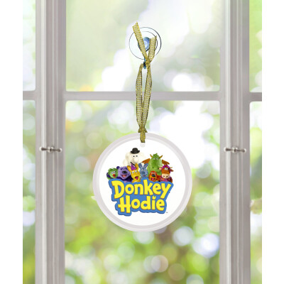 Donkey Hodie Cast Glass Ornament - Round