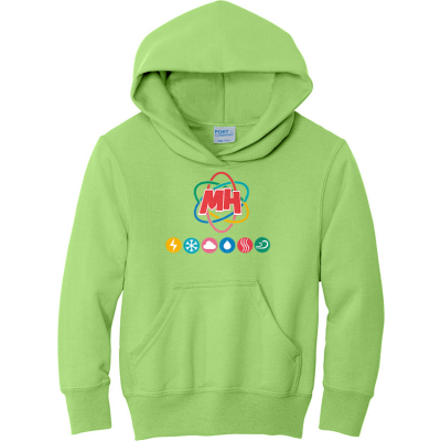 METEOHEROES "Power Icon" UNISEX  YOUTH Fleece Pullover Hooded Sweatshirt