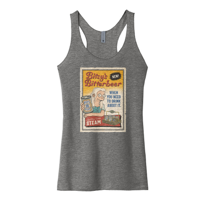 Bitsy's Bitter Beer Ad - Women’s Tri-Blend Racerback Tank