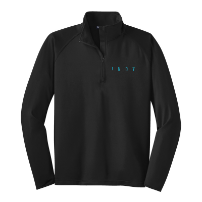 INDY Men's Embroidered Stretch 1/2-Zip Pullover