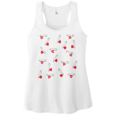 I LOVE YOU BUNCHES "Safety Pin Print"  WOMEN'S Gathered Back Tank