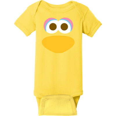 Big Bird Face Baby Rib Bodysuit