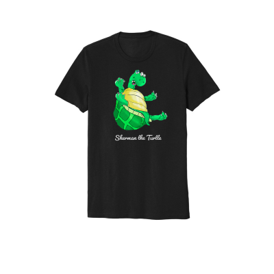 Sherman the Turtle Adult Unisex Organic Cotton Tee