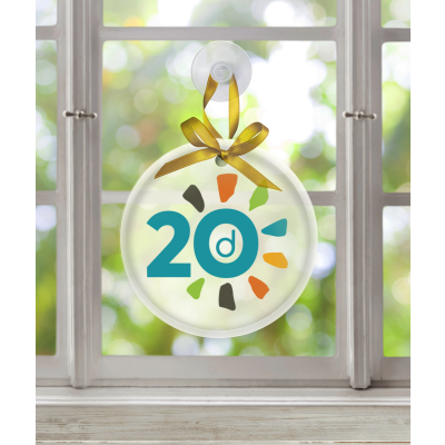 Glass Ornament - (Round 3.5")